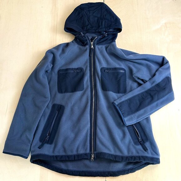 Duluth Trading Women's Blue Fleece Coat Jacket  Zip‎ Up XL Winter Hoodie - Picture 1 of 9